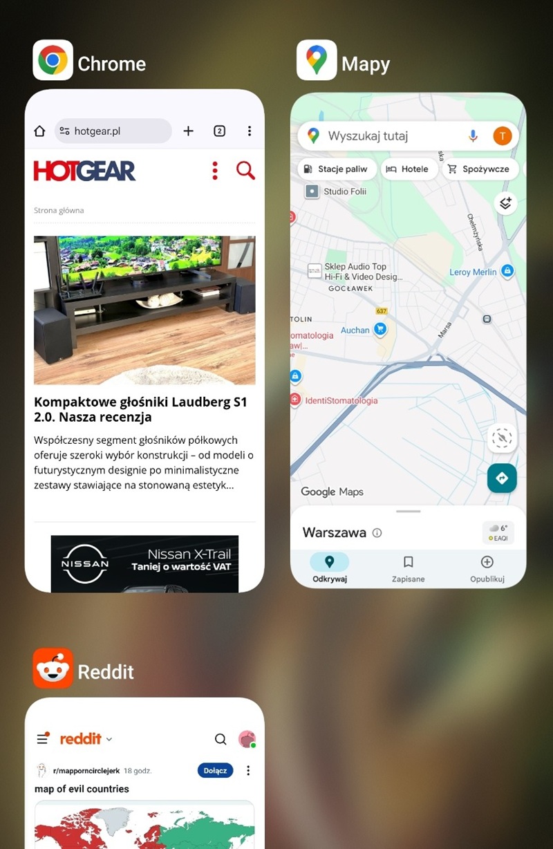 Wielozadaniowość na smartfonie Wielozadaniowość na smartfonie