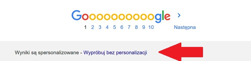 Wyłączanie personalizacji Google