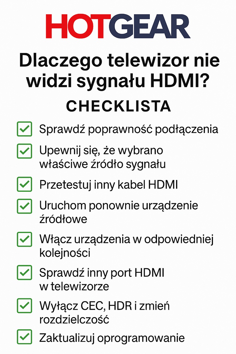 Problemy z HDMI Problemy z HDMI
