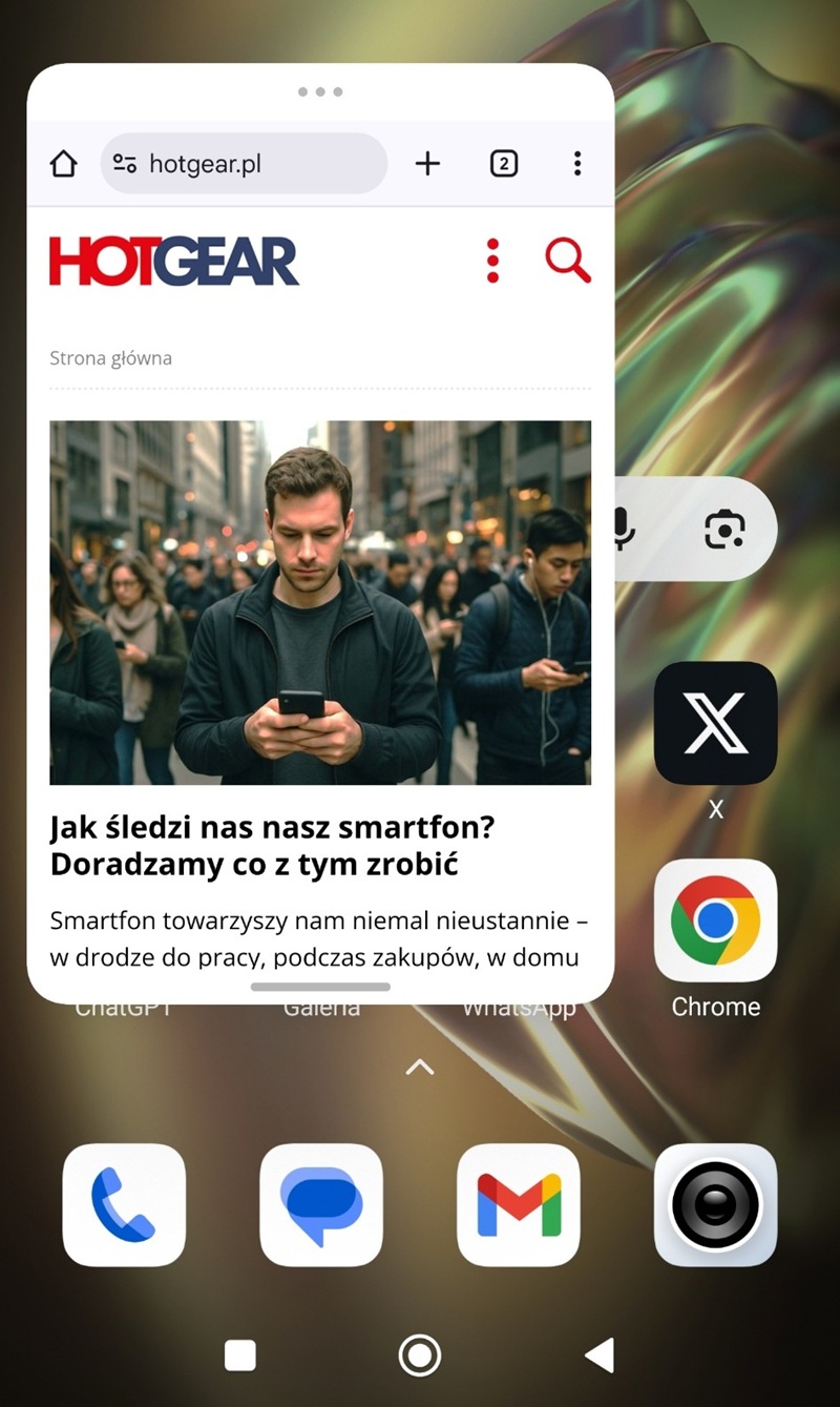 Pływające okno na smartfonie Pływające okno na smartfonie