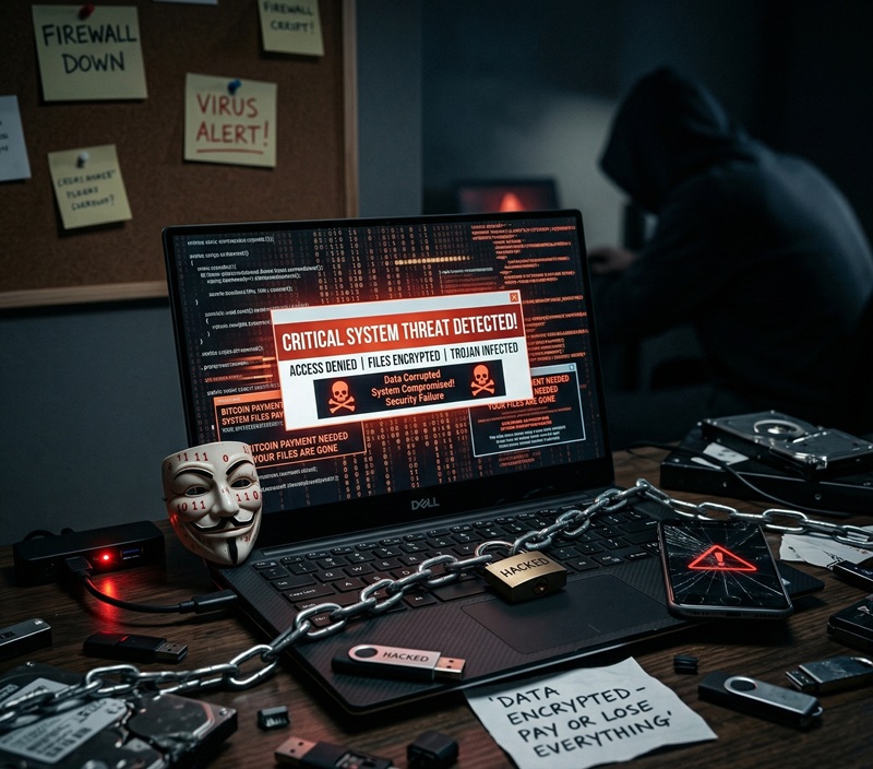 8 najczęstszych objawów obecności wirusa na komputerze