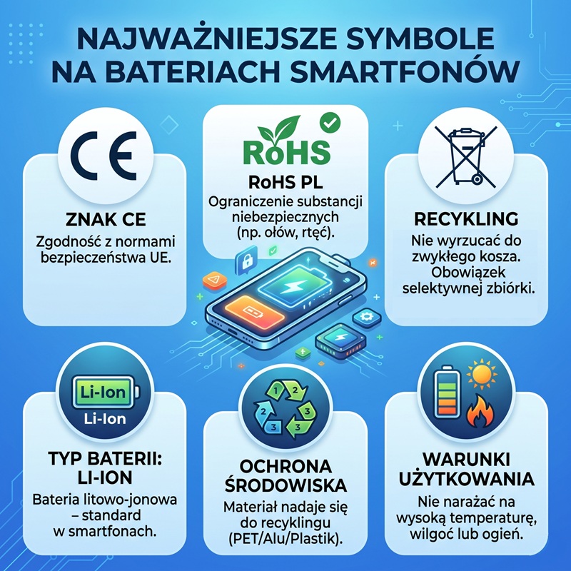 Oznaczenia na bateriach telefonów – co warto wiedzieć