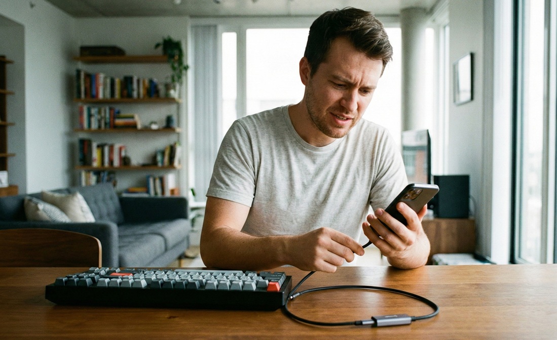 Klawiatura i mysz podłączone do smartfona? To da się zrobić