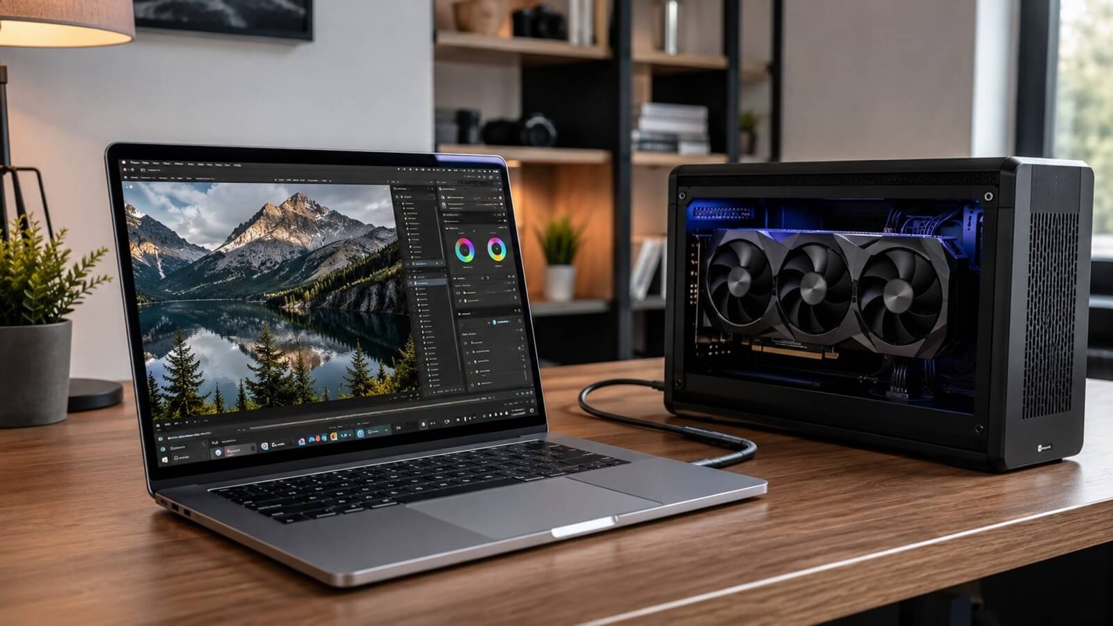 Jeśli mamy laptopa, wcale nie musimy rezygnować z grania w najbardziej wymagające gry. Pomoże zewnętrzna grafika. Fot. HotGear.