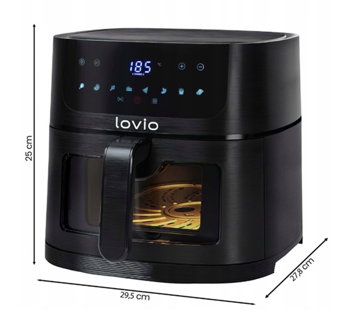 LOVIO PureFry XL Smart - wymiary.